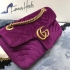 Gucci GG Marmont velvet mini bag 20 cm purple